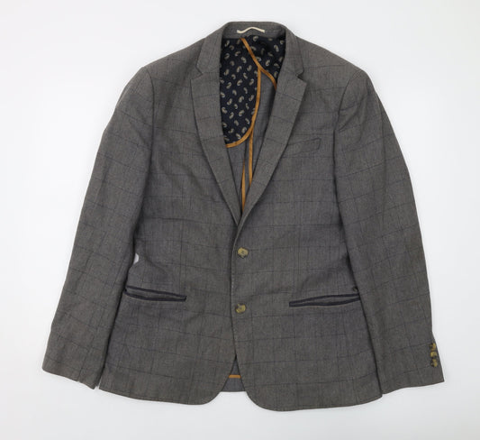 Mens UK Size 42 River Island Regular Green Suit Jacket