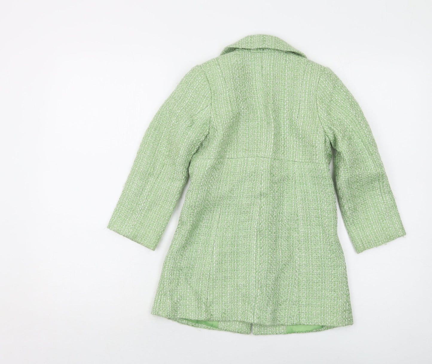 Pumpkin Patch Girls Green Overcoat Coat Size 6 Years Button
