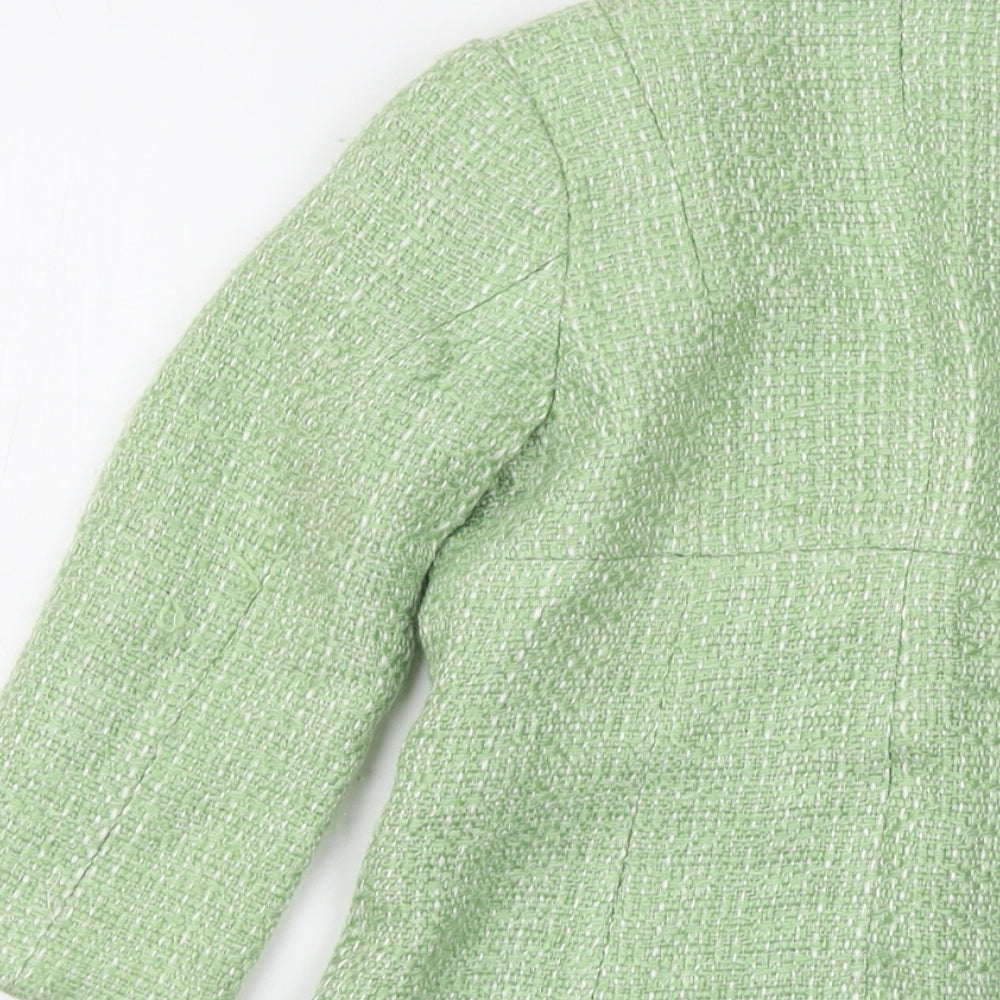Pumpkin Patch Girls Green Overcoat Coat Size 6 Years Button