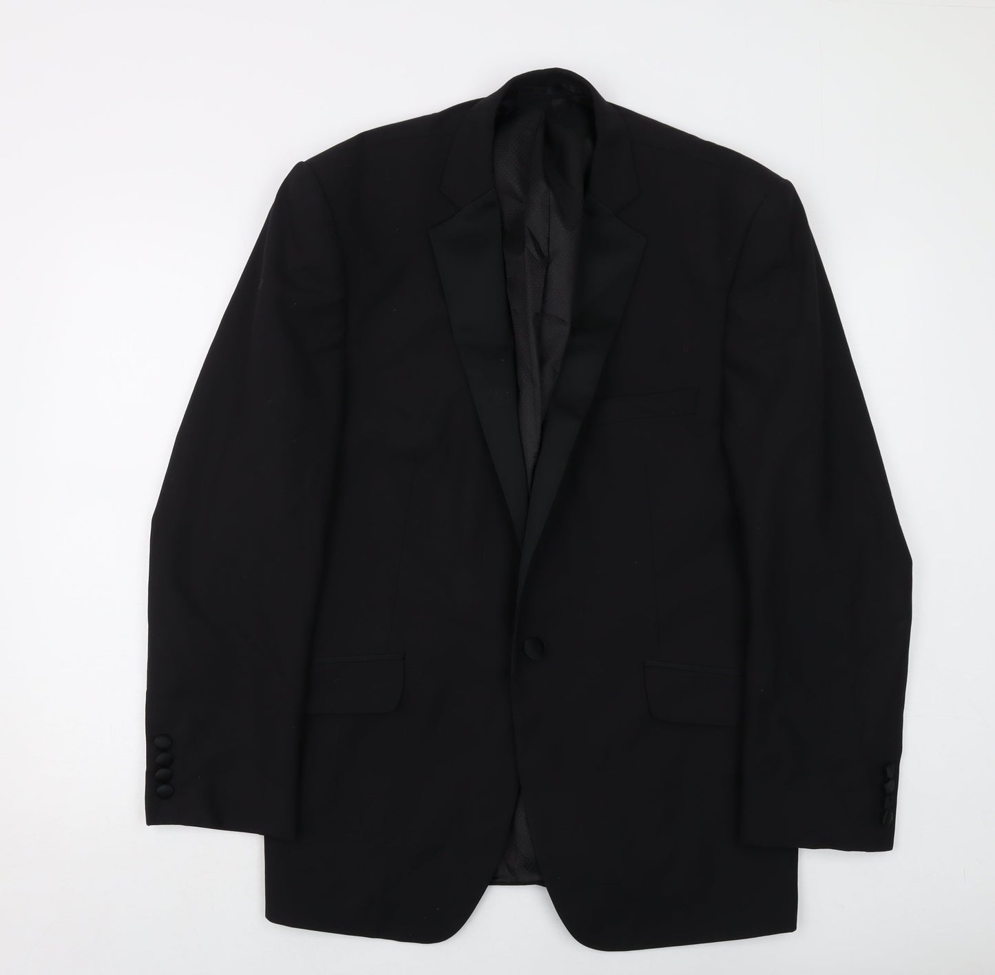 Mens UK Size 42 Racing Green Regular Black Suit Jacket