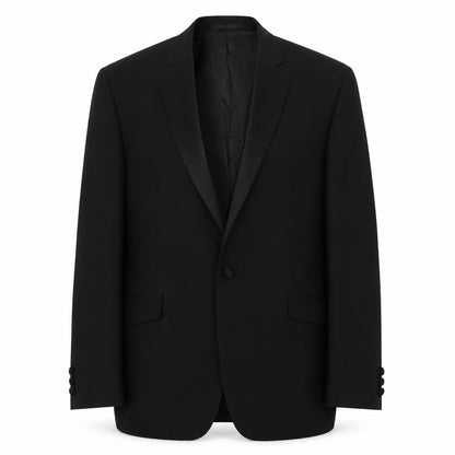 Mens UK Size 42 Racing Green Regular Black Suit Jacket