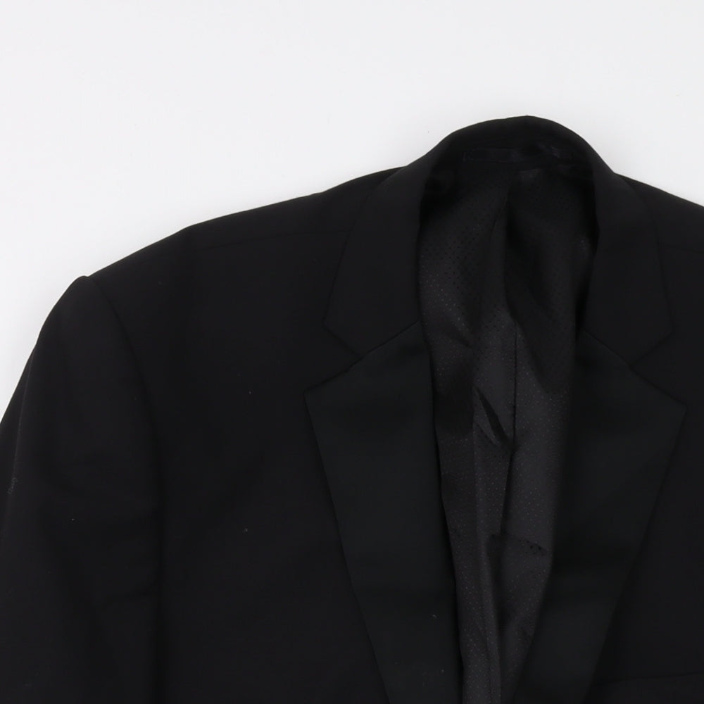 Mens UK Size 42 Racing Green Regular Black Suit Jacket