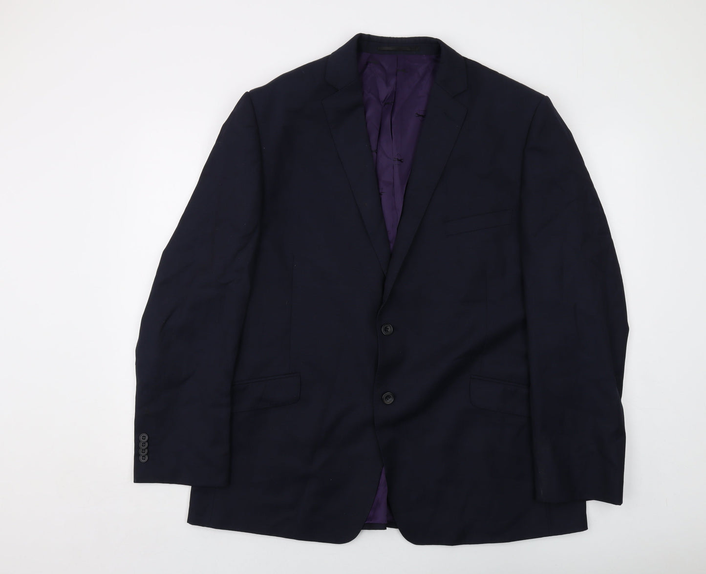 Mens UK Size 46 Paul Costelloe Regular Blue Suit Jacket