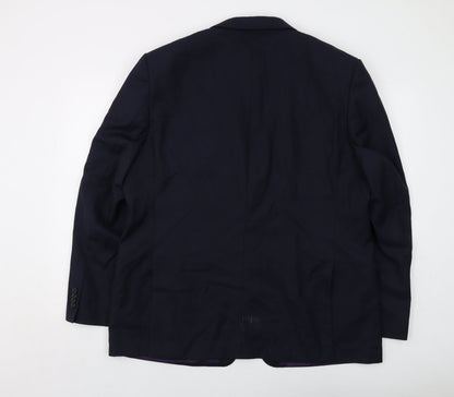 Mens UK Size 46 Paul Costelloe Regular Blue Suit Jacket