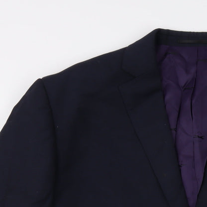 Mens UK Size 46 Paul Costelloe Regular Blue Suit Jacket