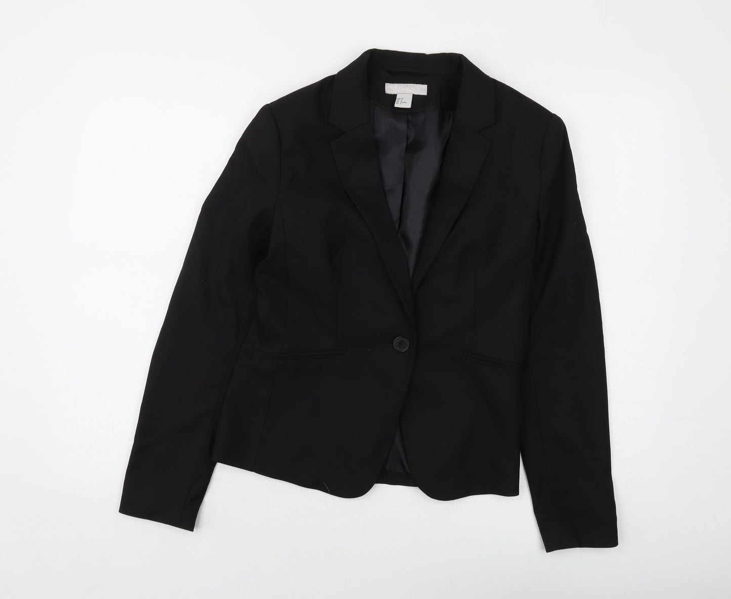 Womens UK Size 10 H&M Black Jacket