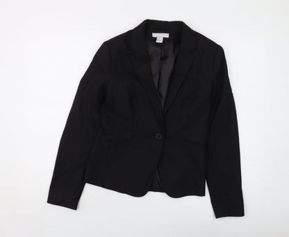 Womens UK Size 10 H&M Black Jacket