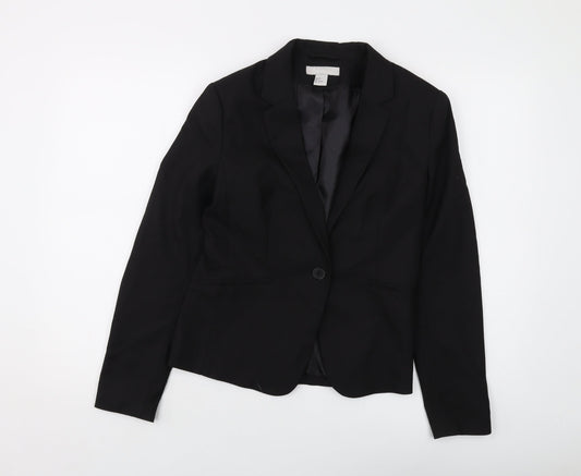 Womens UK Size 10 H&M Black Jacket