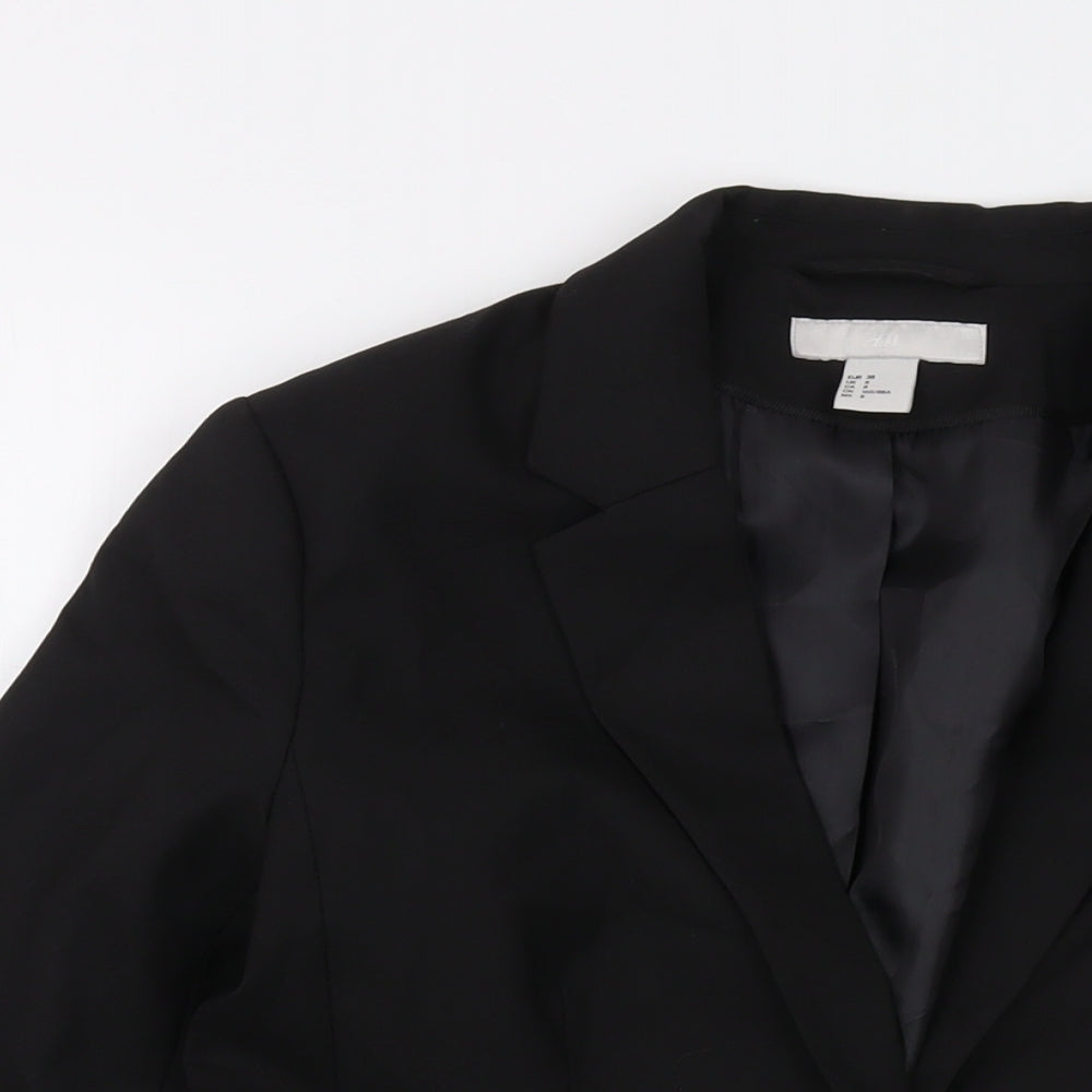 Womens UK Size 10 H&M Black Jacket