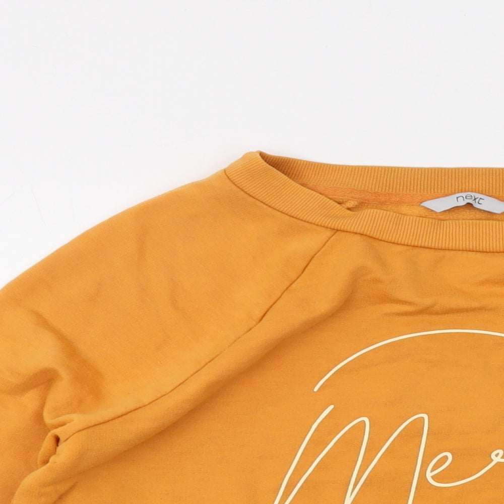 Mens UK Size M NEXT Yellow Pullover Sweatshirt