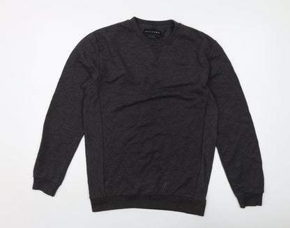 Zara Mens Grey Cotton Pullover Sweatshirt Size M