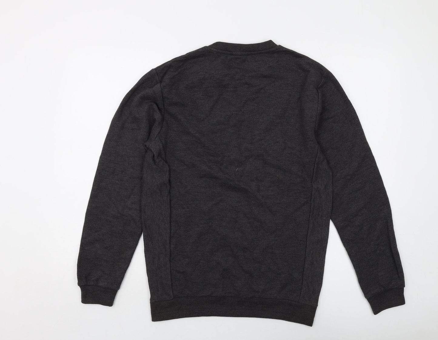 Zara Mens Grey Cotton Pullover Sweatshirt Size M