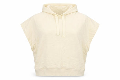 Mango Womens Ivory Cotton Pullover Hoodie Size M Pullover