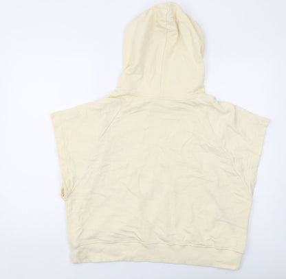 Mango Womens Ivory Cotton Pullover Hoodie Size M Pullover