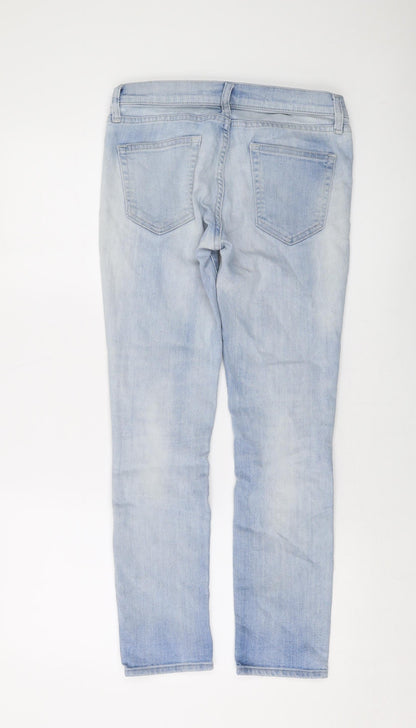 Gap Womens Blue Cotton Straight Jeans Size 25 in L28 in Regular Button