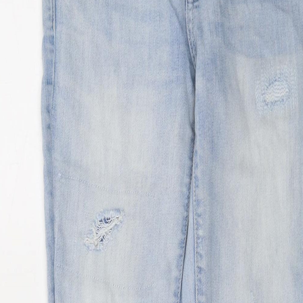 Gap Womens Blue Cotton Straight Jeans Size 25 in L28 in Regular Button