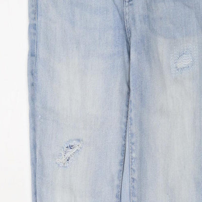 Gap Womens Blue Cotton Straight Jeans Size 25 in L28 in Regular Button