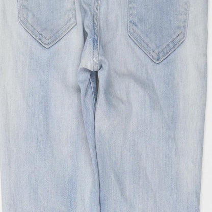 Gap Womens Blue Cotton Straight Jeans Size 25 in L28 in Regular Button