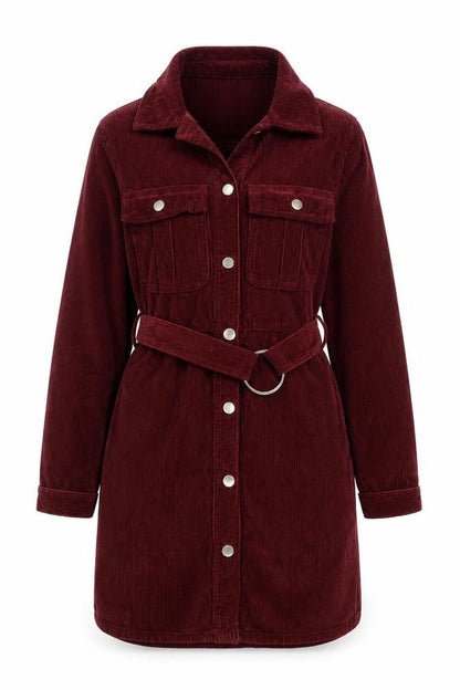 Topshop Womens Red Cotton A-Line Size 8 Collared Button