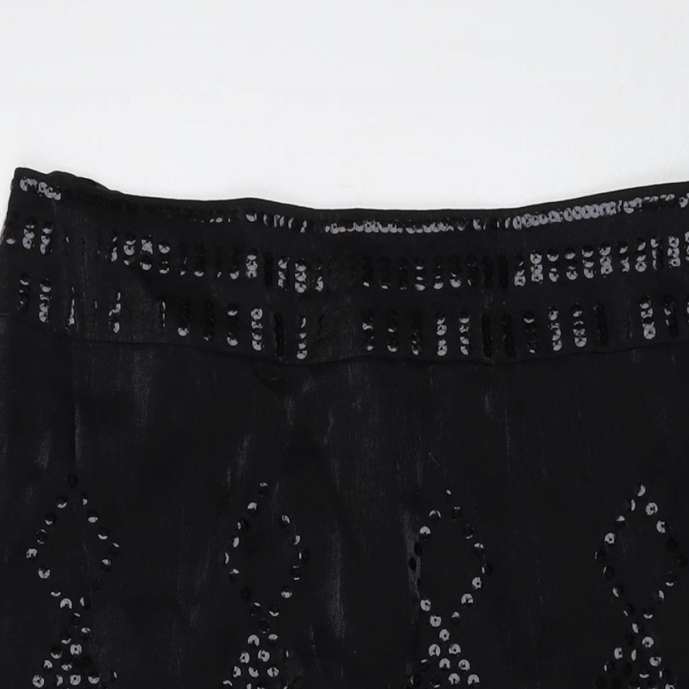 Monsoon Womens Beige Viscose A-Line Skirt Size 14 Zip