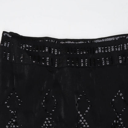 Monsoon Womens Beige Viscose A-Line Skirt Size 14 Zip