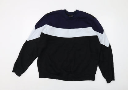 Mens UK Size XL Boohoo Black Pullover Sweatshirt
