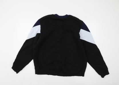 Mens UK Size XL Boohoo Black Pullover Sweatshirt