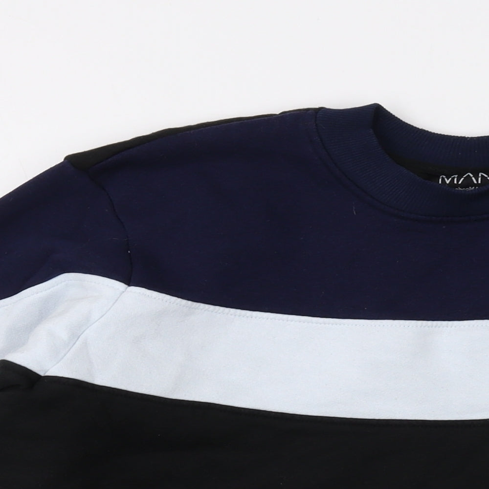 Mens UK Size XL Boohoo Black Pullover Sweatshirt