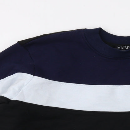 Mens UK Size XL Boohoo Black Pullover Sweatshirt