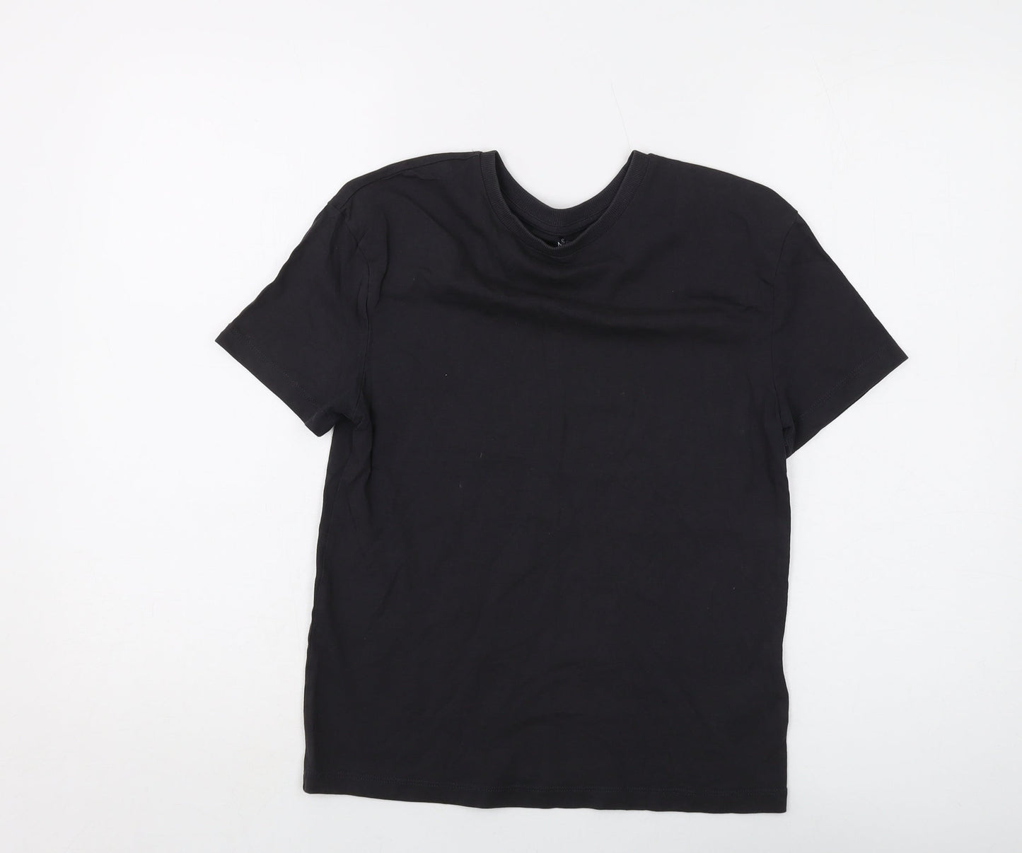 Marks and Spencer Boys Grey Cotton Basic T-Shirt Size 10-11 Years Crew Neck Pullover