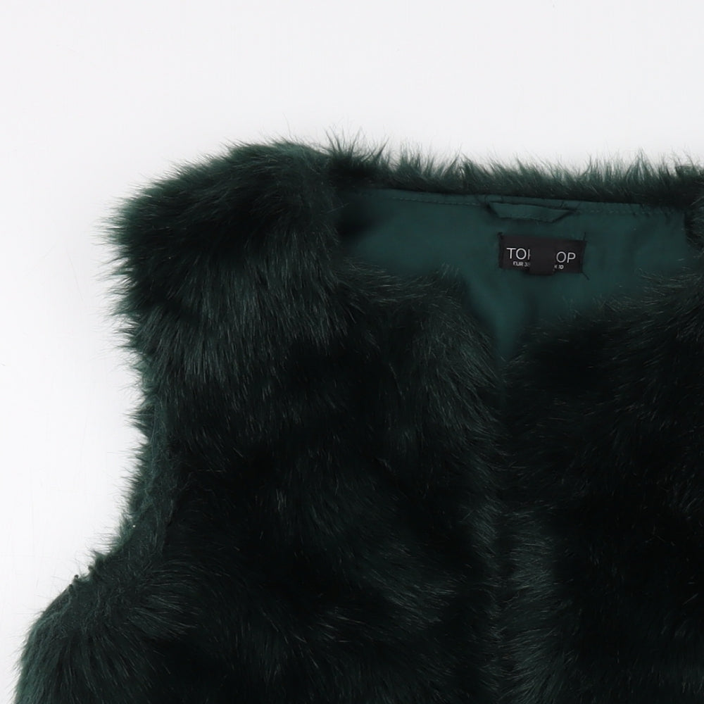 Womens UK Size 10 Topshop Green Gilet