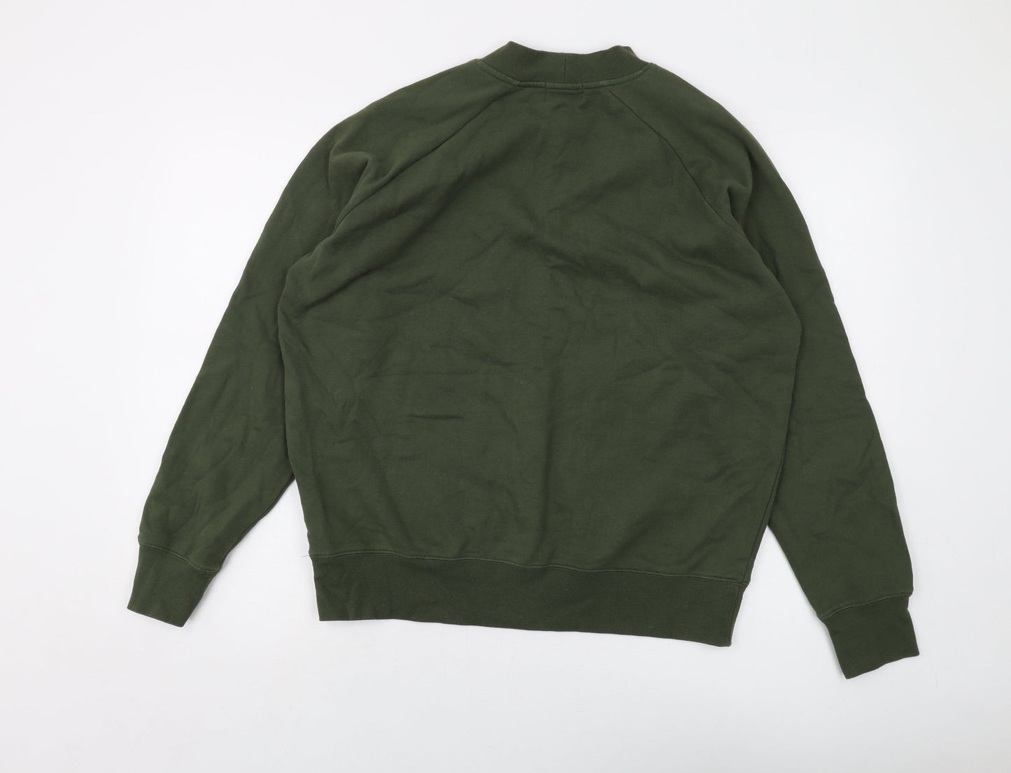 Topman Mens Green Cotton Pullover Sweatshirt Size M