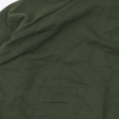 Topman Mens Green Cotton Pullover Sweatshirt Size M