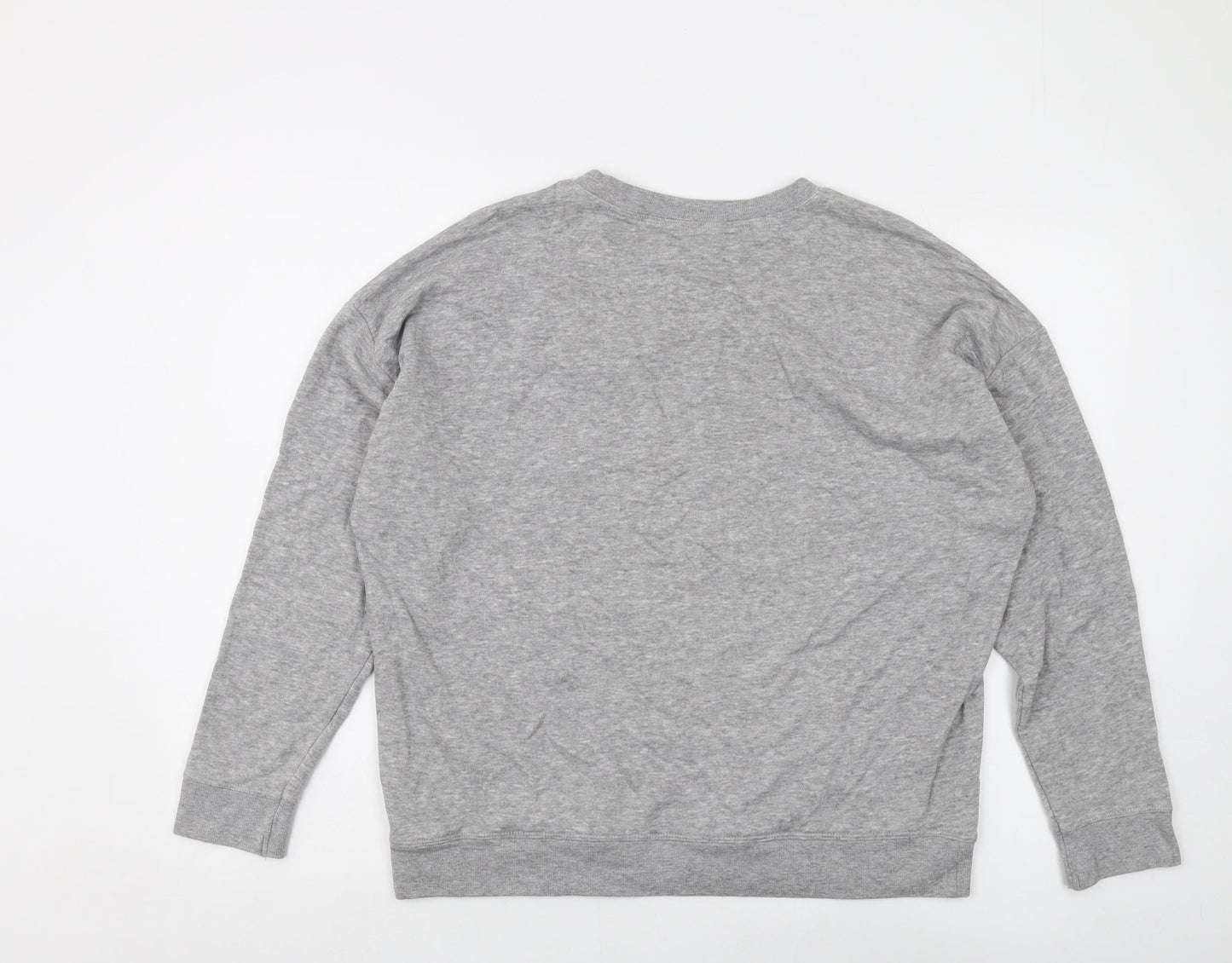 New Look Womens Grey Cotton Pullover Sweatshirt Size XS Pullover