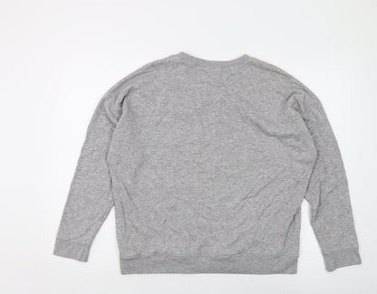 New Look Womens Grey Cotton Pullover Sweatshirt Size XS Pullover