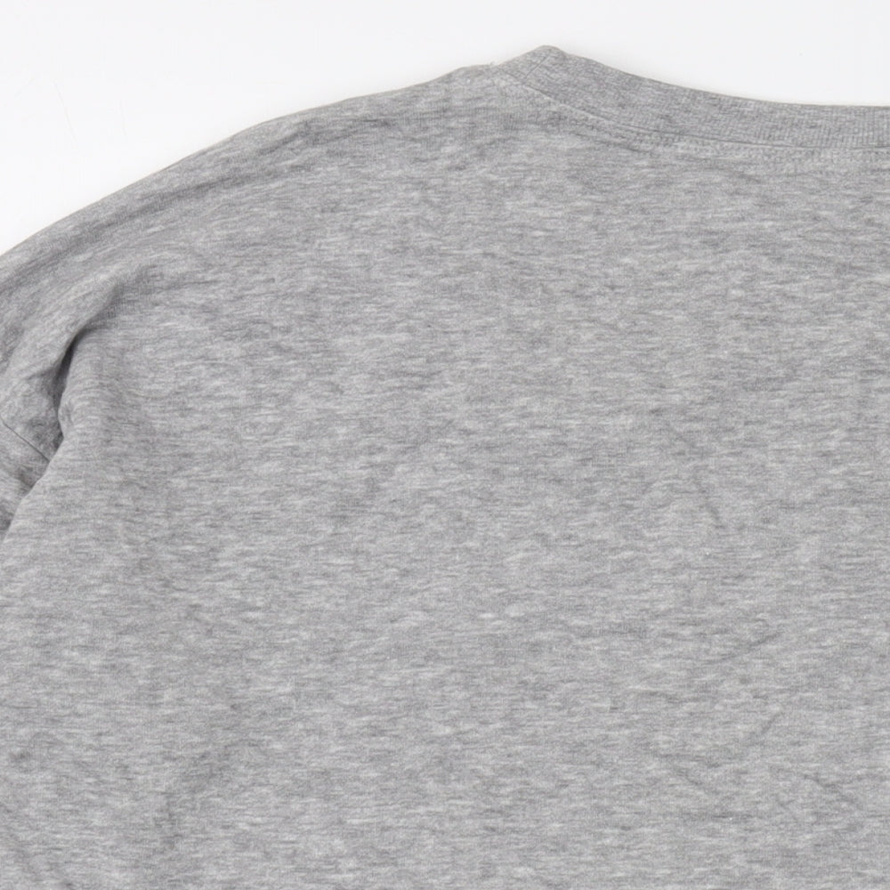 New Look Womens Grey Cotton Pullover Sweatshirt Size XS Pullover