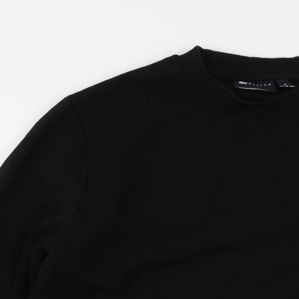 Mens UK Size M ASOS Black Pullover Sweatshirt