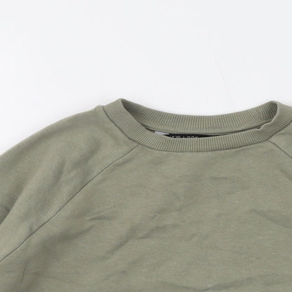 New Look Girls Green Cotton Pullover Sweatshirt Size 10-11 Years Pullover