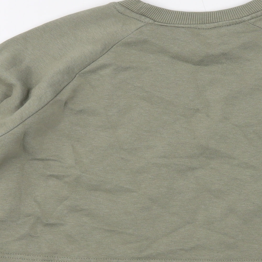New Look Girls Green Cotton Pullover Sweatshirt Size 10-11 Years Pullover