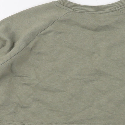 New Look Girls Green Cotton Pullover Sweatshirt Size 10-11 Years Pullover