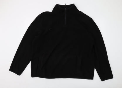 Mens UK Size 2XL Marks and Spencer Black Pullover Sweatshirt