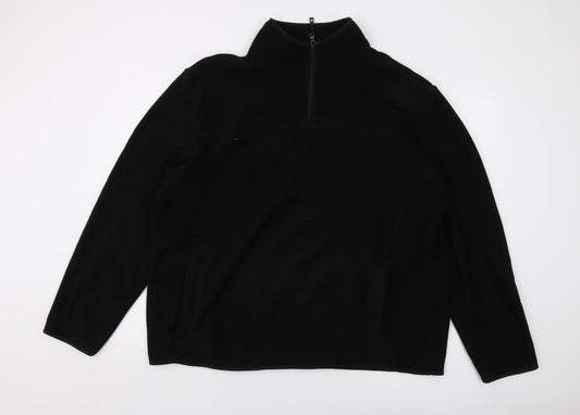 Mens UK Size 2XL Marks and Spencer Black Pullover Sweatshirt