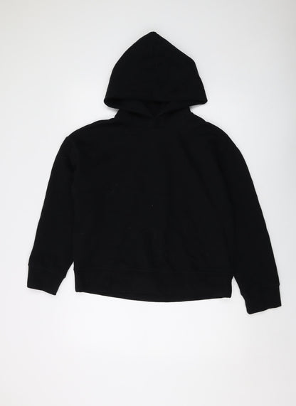 Zara Womens Black Cotton Pullover Sweatshirt Size S Pullover