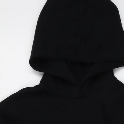 Zara Womens Black Cotton Pullover Sweatshirt Size S Pullover
