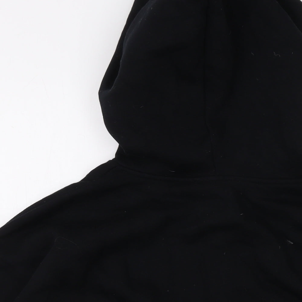 Zara Womens Black Cotton Pullover Sweatshirt Size S Pullover