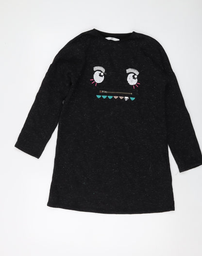 Marks and Spencer Girls Beige Cotton Pullover Sweatshirt Size 10-11 Years Pullover