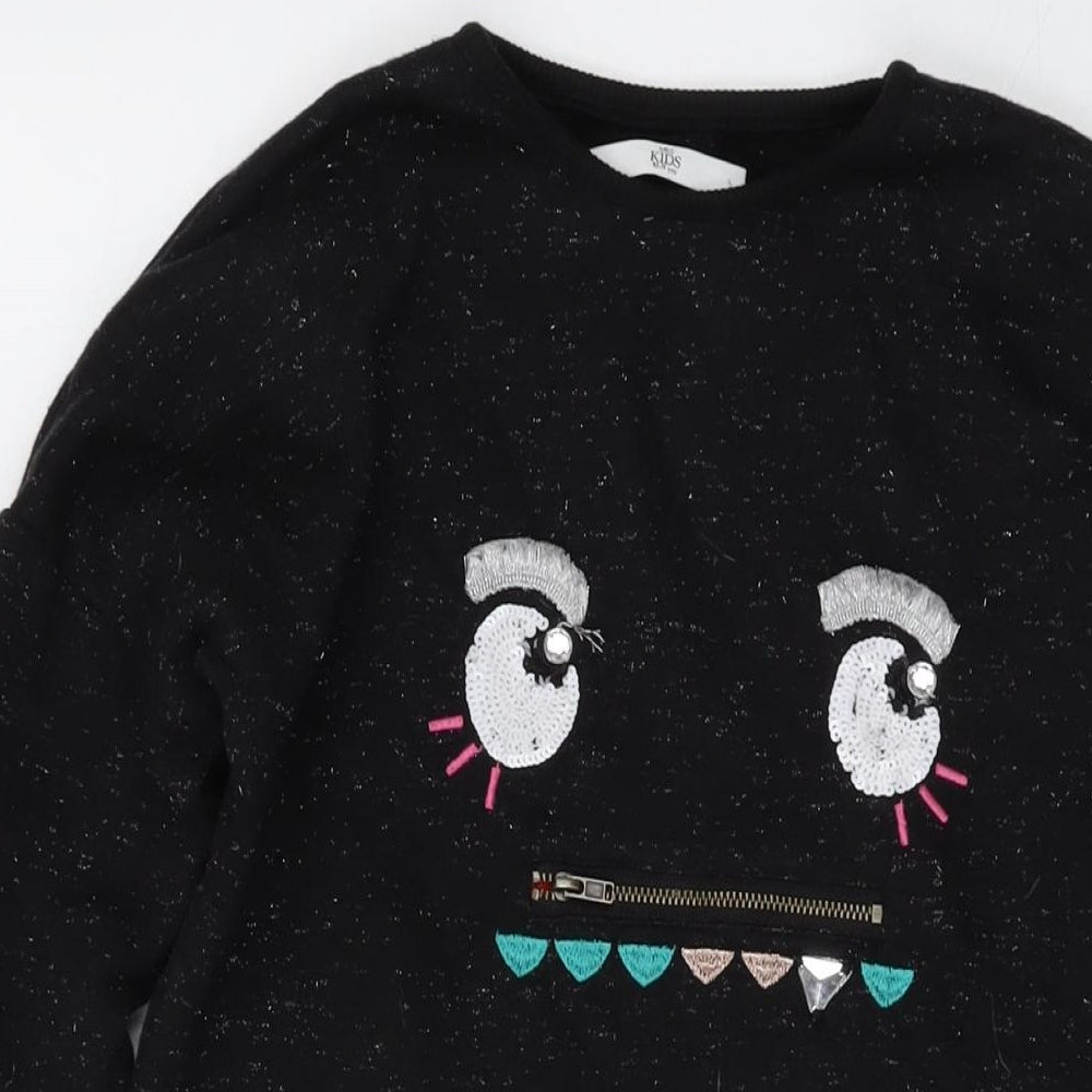 Marks and Spencer Girls Beige Cotton Pullover Sweatshirt Size 10-11 Years Pullover