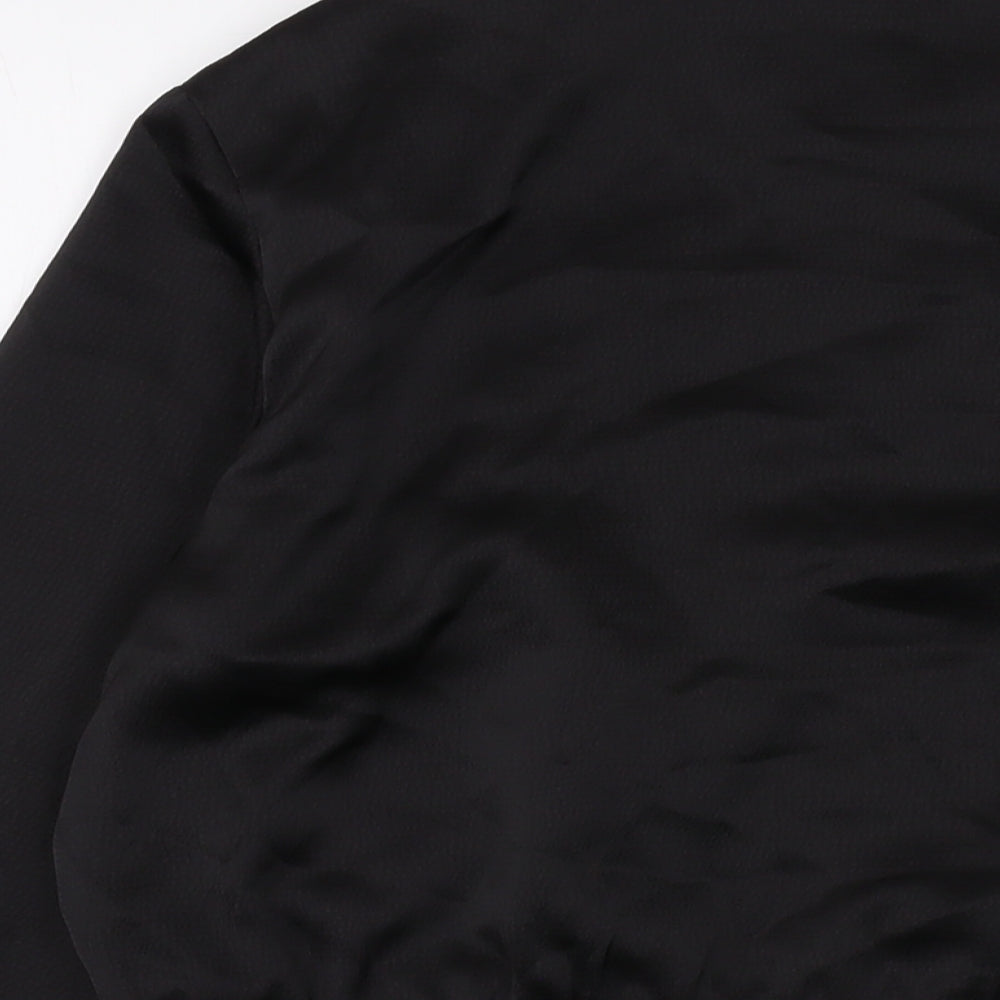 Womens UK Size 10 Boohoo Black Bomber Jacket