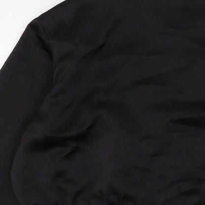 Womens UK Size 10 Boohoo Black Bomber Jacket