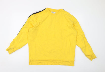 Topman Mens Yellow Cotton Pullover Sweatshirt Size M